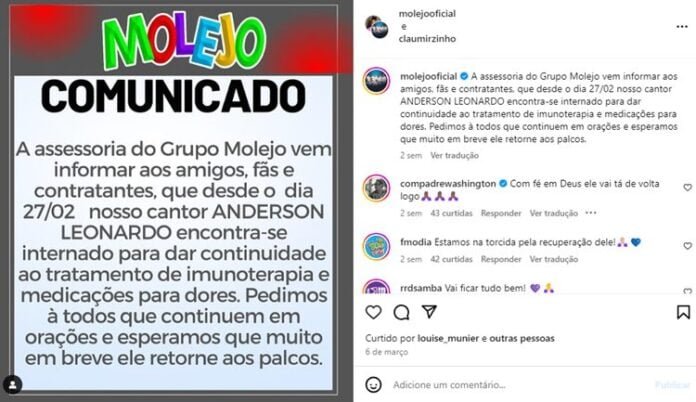 Post de Grupo Molejo