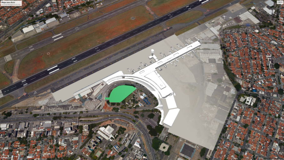 Mapa mostra as novas áreas do aeroporto de Congonhas