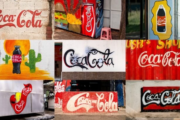 Campanha da Coca-Cola destaca arte de rua com logotipo da marca em cinco países, incluindo o Brasil — Foto: Divulgação Coca-Cola
