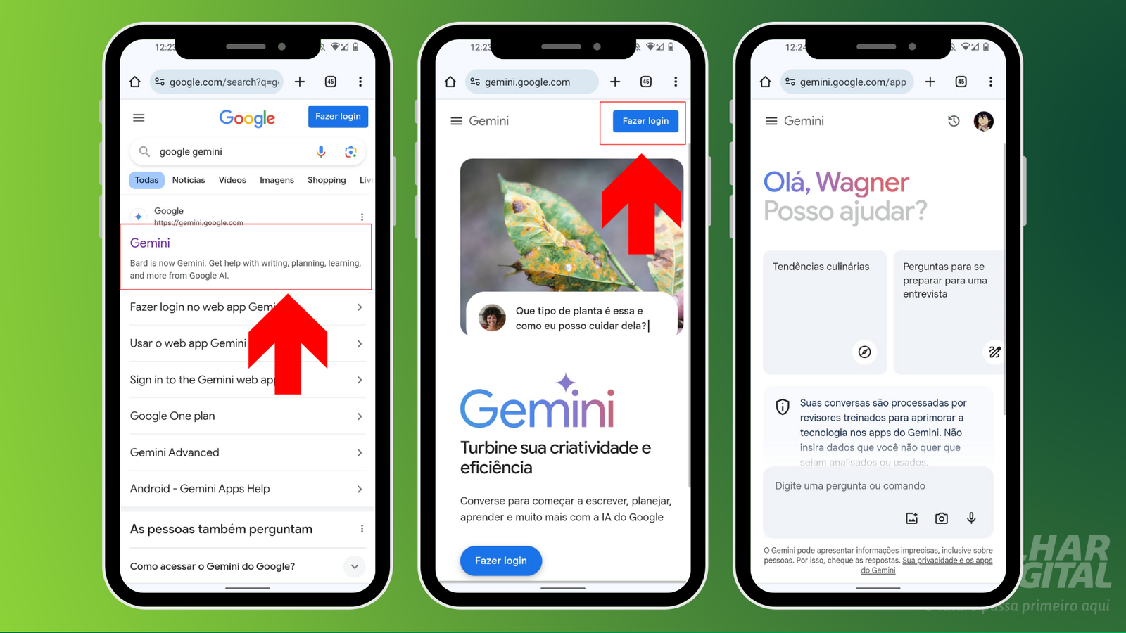 Como usar o Gemini em celulares Android