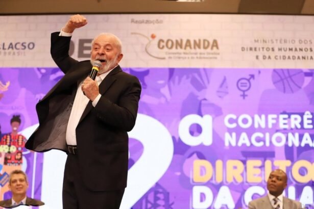 O presidente Luiz Inácio Lula da Silva discursa na 12ª Conferência Nacional dos Direitos das Crianças e dos Adolescentes, em Brasília — Foto: ASCOM/Minstério dos Direitos Humanos e da Cidadania