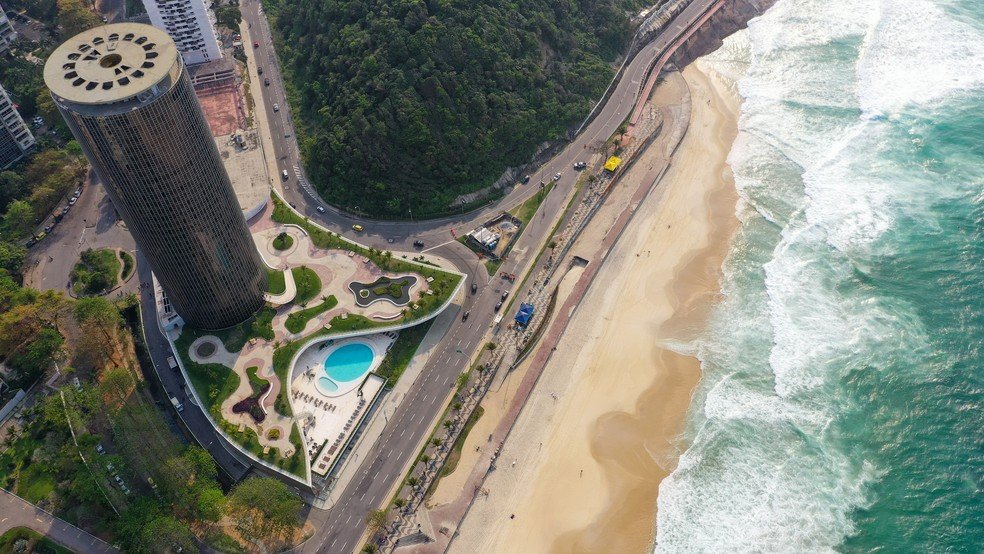 Vista aérea do icônico Hotel Nacional, em São Conrado, um dos primeiros da cidade do Rio a operar no modelo de multipropriedade — Foto: RCI/DIVULGAÇÃO