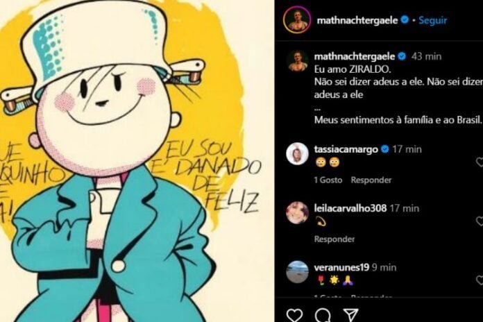 Matheus homenageando Ziraldo (Reprodução: Instagram)