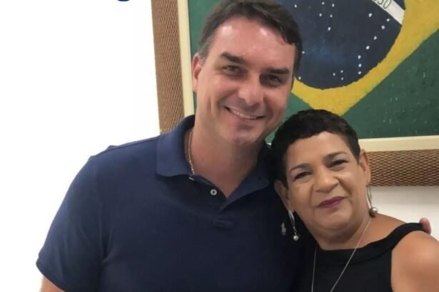 Flavio Bolsonaro e Valdenice Oliveira Meliga — Foto: Reprodução/Instagram