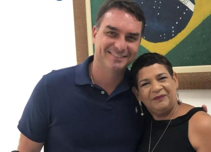 Flavio Bolsonaro e Valdenice Oliveira Meliga — Foto: Reprodução/Instagram