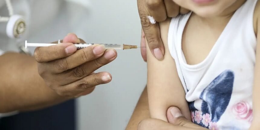 Crianças de 6 meses a 6 anos de idade fazem parte de um dos grupos prioritários que podem receber a vacina contra o vírus da Influenza no  sábado (13) — Foto: Marcelo Camargo/Agência Brasil