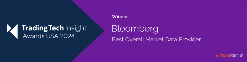 Bloomberg ganha o prêmio de Melhor Provedor Geral de Dados de Mercado, pelo sexto ano consecutivo, no TradingTech Insight Awards USA
