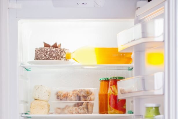 white fridge with different food